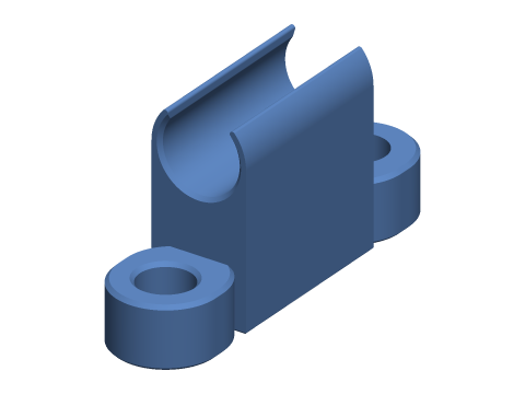 Cable Saddle Clip - rendered preview