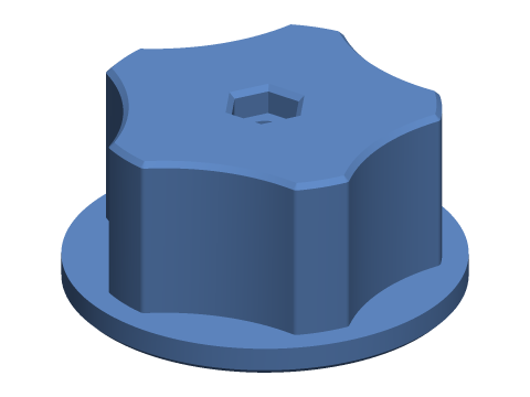 Star Knob (Captured Nut) - rendered preview