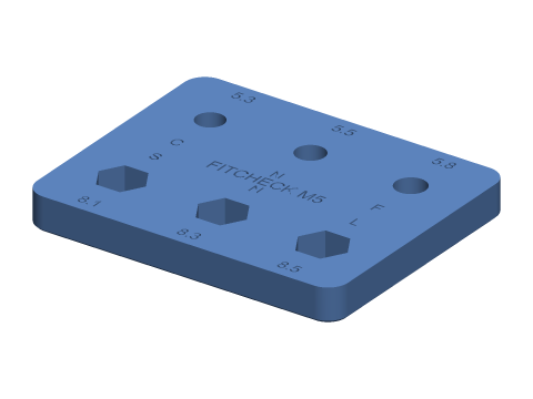 Fit Test Plate - rendered preview